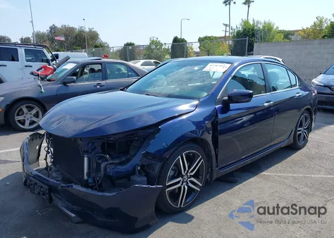 2016 Honda Accord Sport from USA, damaged, VIN 1HGCR2F57GA195344